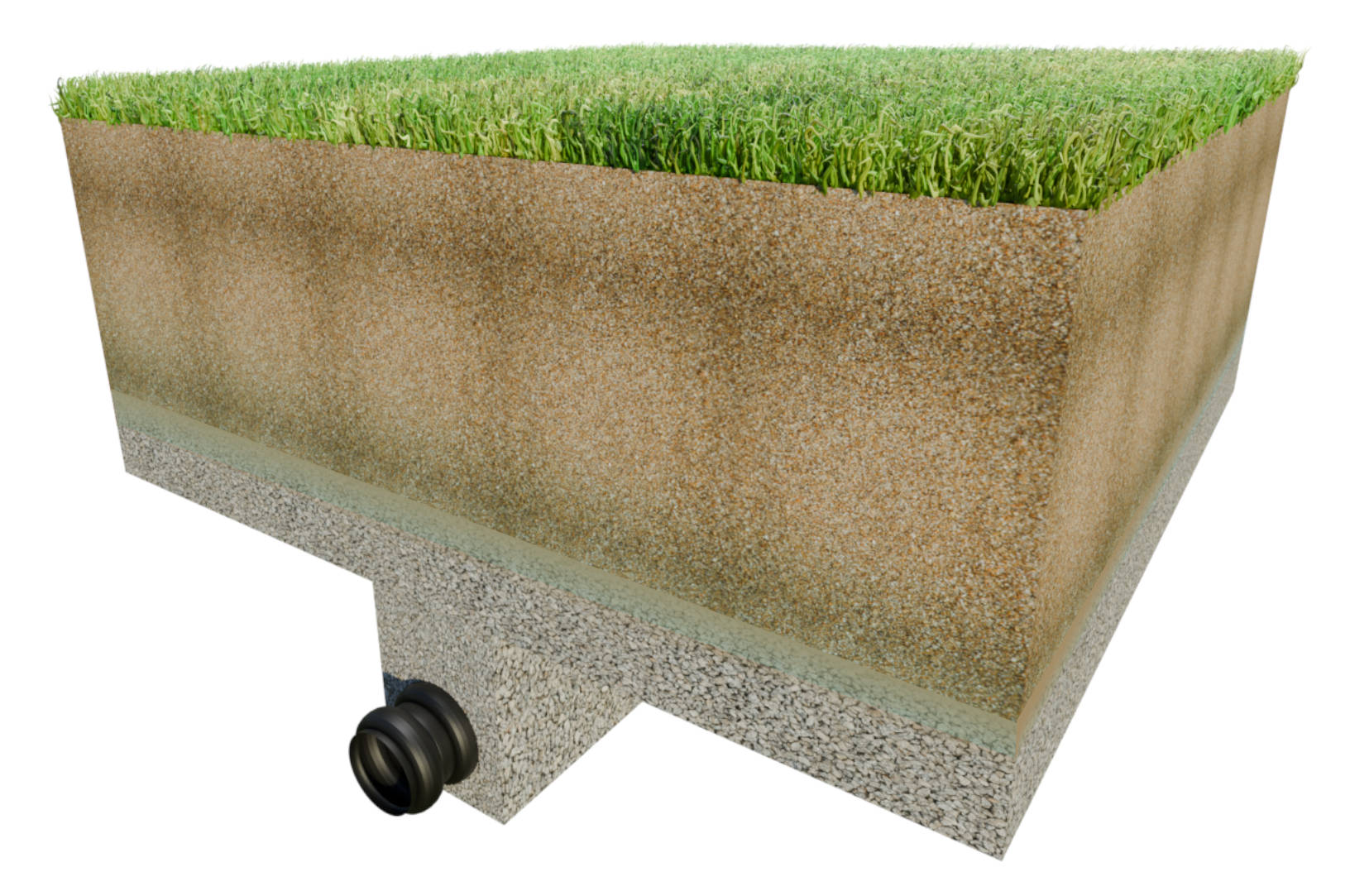 construction USGA : pollution grave drainante