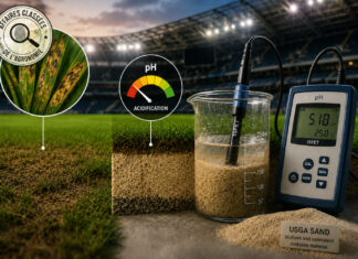 Agronomy Case Files #1: Rootzone Acidification, Turf Growth Decline and Leaf Spot Development in an Elite Football Stadium Bandeau affaires classées de l'agronomie #1