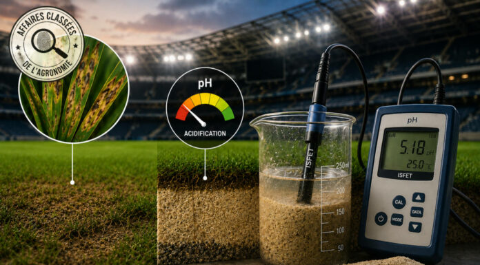 Agronomy Case Files #1: Rootzone Acidification, Turf Growth Decline and Leaf Spot Development in an Elite Football Stadium Bandeau affaires classées de l'agronomie #1